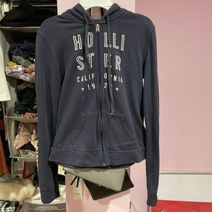 Blue Hollister Zip-Up Jackets